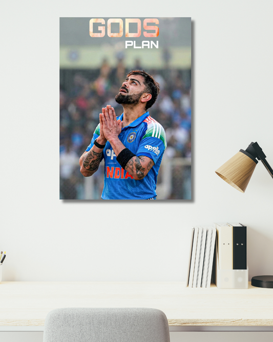 Virat Kohli Poster Gods Plan