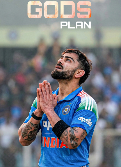 Virat Kohli Poster Gods Plan