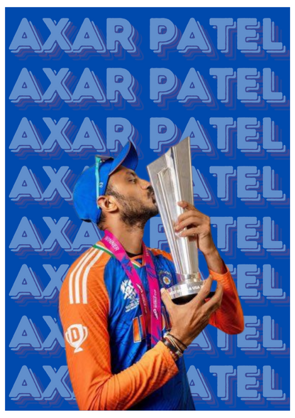 Axar Patel WC Cricket Poster
