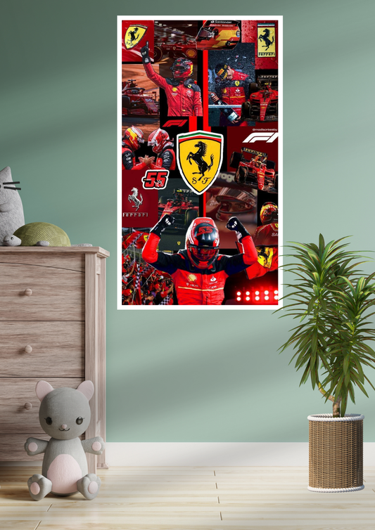 Ferrari F1 Collage Poster